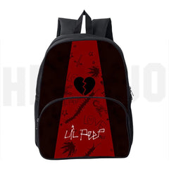 Lil Peep 3D Printed Student Laptop Backpack with Large Capacity