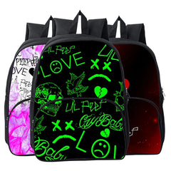 Lil Peep 3D Printed Student Laptop Backpack with Large Capacity