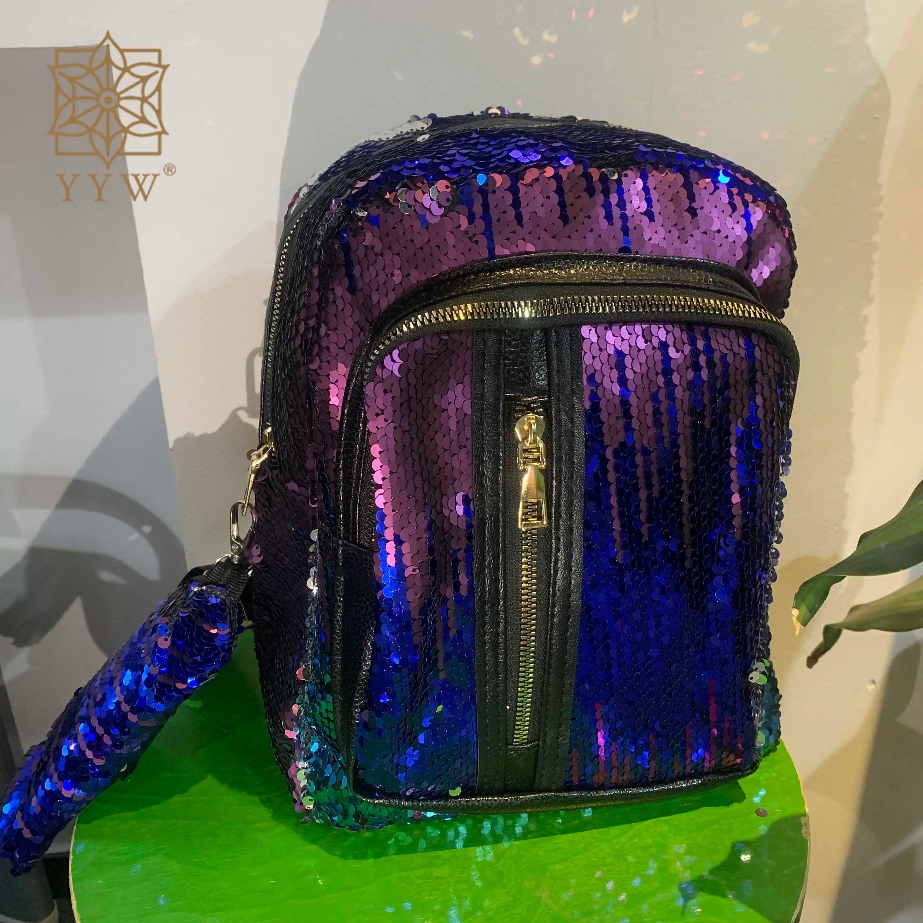Sequin Women's Backpack Shoulder Sac A Dos Ladies Back Pack