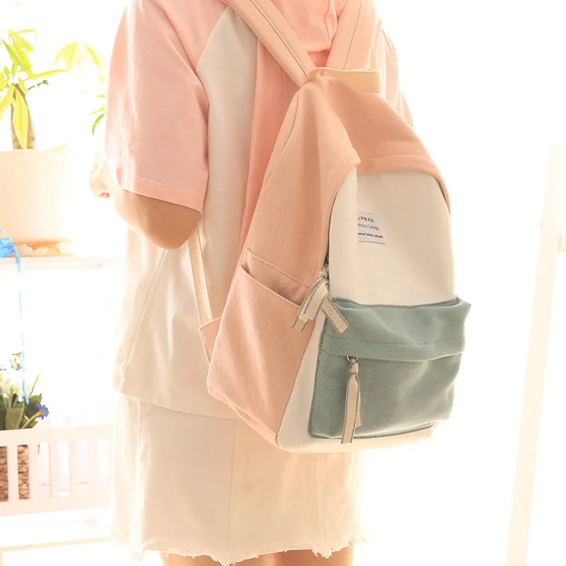 College Student School Bag for Ladies Teenage Boy Girls