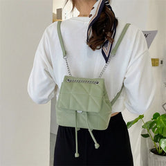 PU Leather Women Shoulder Bag Small Female School Backpack