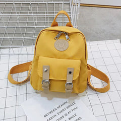 Small Teenage School Bag Double Zipper Mini Shoulder Bags