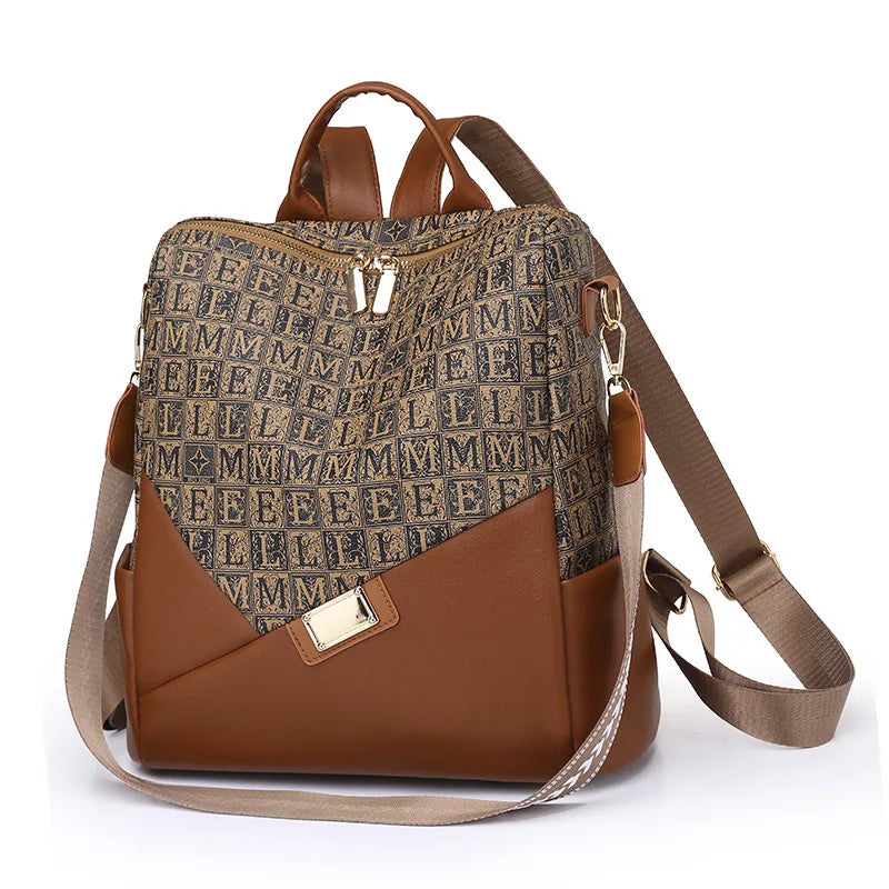 Soft PU Leather Women Bag Large Capacity Backpack For Ladies