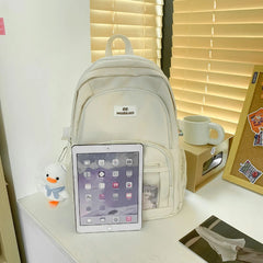 Solid Multi-pocket Travel Bag for Women