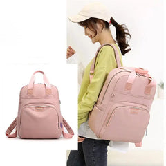 Women's USB Charging Backpack Casual Student Bag Waterproof