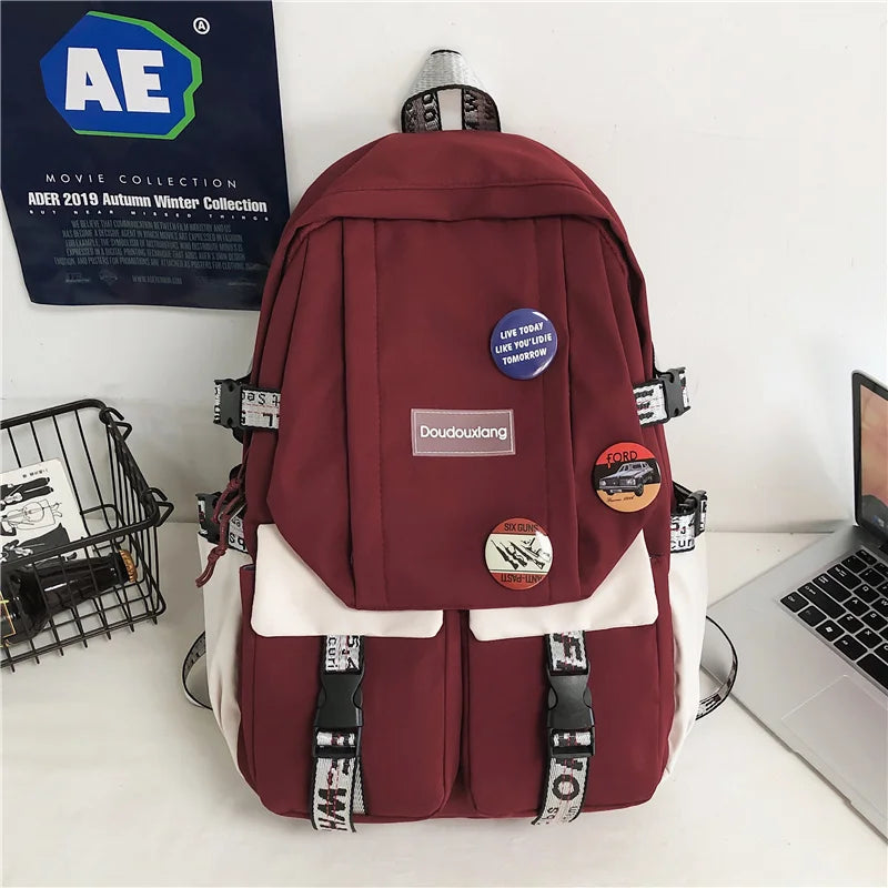 Large Capacity College Students Backpack Female