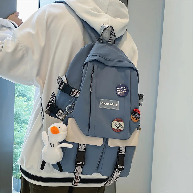 Large Capacity College Students Junior School INS Backpack Female
