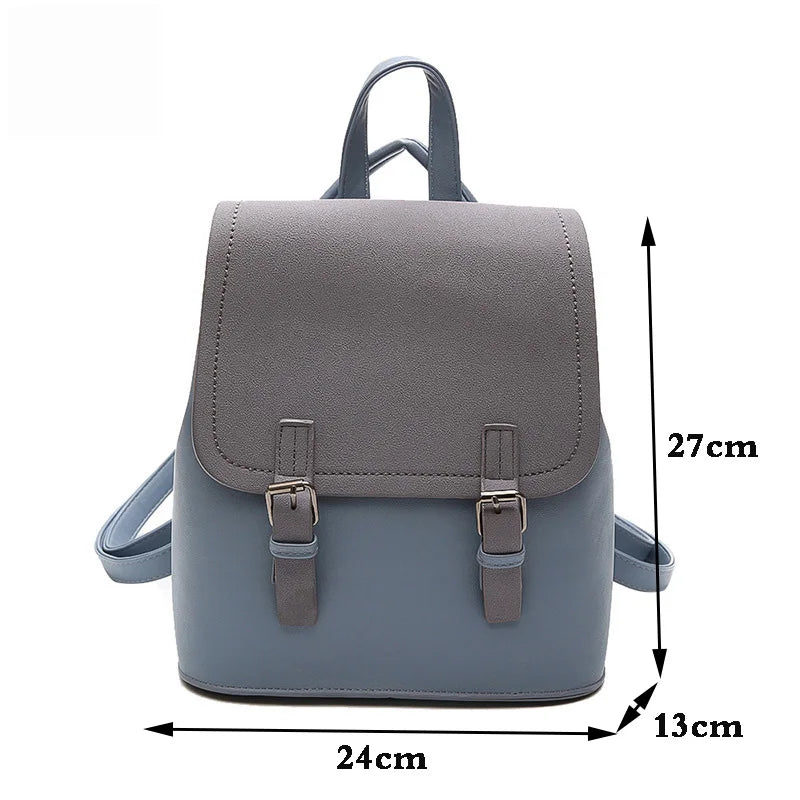 Women's PU Leather School Backpack - Candy Travel Bag