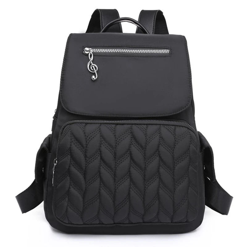 Women's Backpack School Bag Travel Daypack Solid Pockets