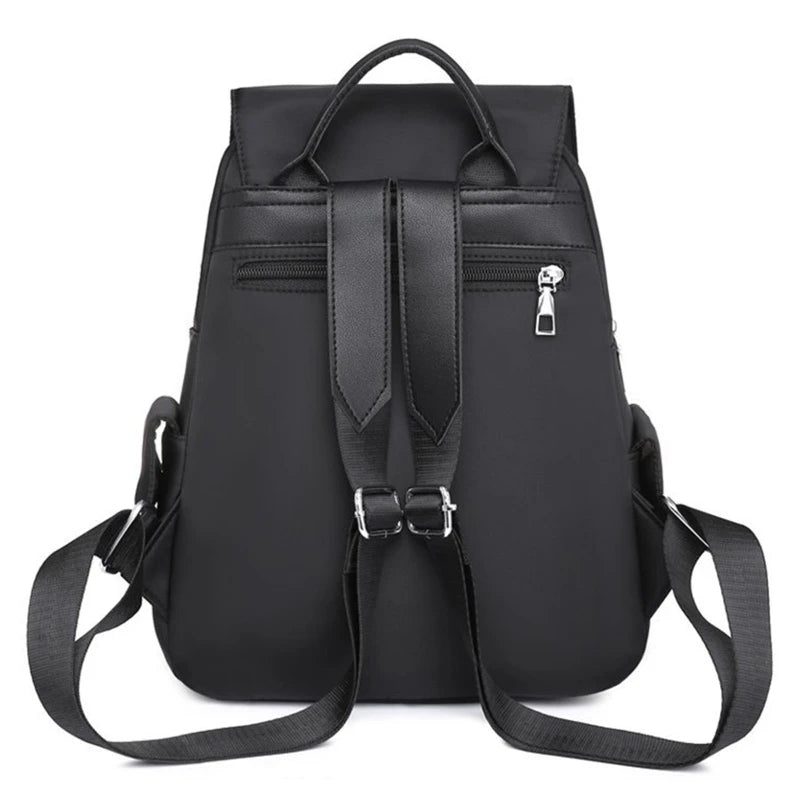 Women's Backpack School Bag Travel Daypack Solid Pockets