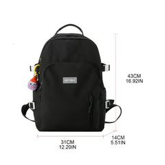 Nylon School Bag for College Teenagers Youth Rucksack Student Casual Daypack