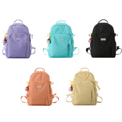 Youth Nylon School Bag with Pendant for Teenagers