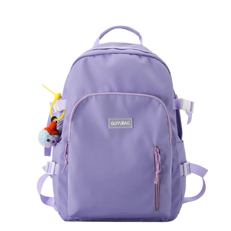 Nylon School Bag for College Teenagers Youth Rucksack Student Casual Daypack
