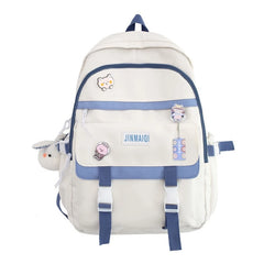 Large Capacity Backpack with Pin Accessories Pendant