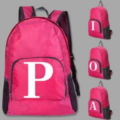 Foldable Daypack Letter Print Schoolbag Ultralight Backpack