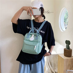 Girls' School Bag Retro Mini Backpack Solid Small Student