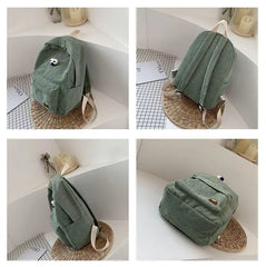 Canvas Cartoon Backpack for Girls Schoolbag Shoulder Bag