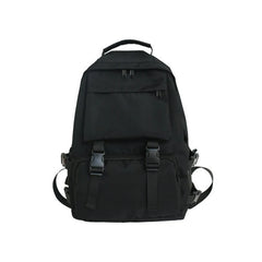 Large Capacity Solid Harajuku School Backpack
