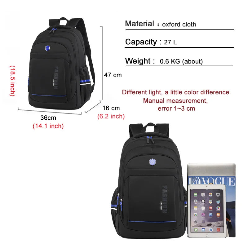 Men's Large-capacity Commuter Laptop Backpack 15.6 Inch Student Schoolbag