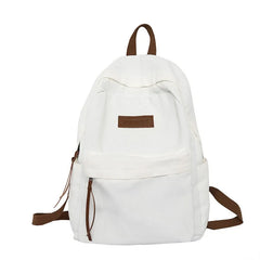Preppy Students Backpack Large Capacity Button Travel Bag