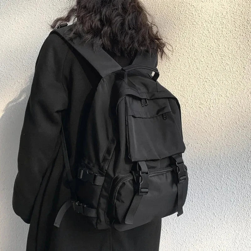 Large Capacity Button Travel Backpack