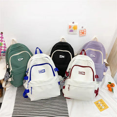 Solid Casual Women Backpack School Bag For Teenage Girls