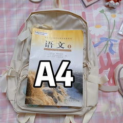 Purple Harajuku Backpack Students School Bag Book Big Capacity