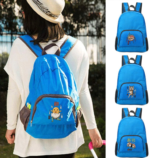 Ultralight Foldable Daypack Monster Print Camping Backpack