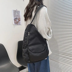 Unisex Crossbody Single Strap Leisure School Bag Large Capacity Travel Retro