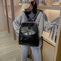 Women's PU Leather Backpack Large Capacity Multi-function Bag