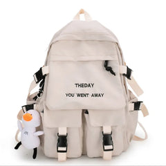 Canvas Backpack Women Large Capacity Harajuku Vintage Style