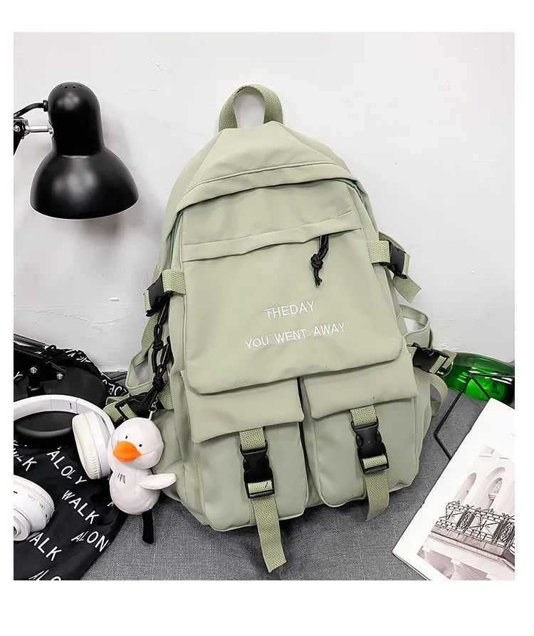 Canvas Backpack Women Large Capacity Harajuku Vintage Style