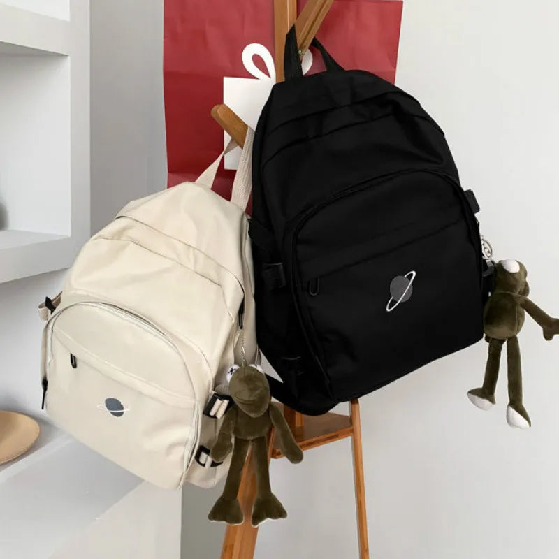 Embroidery Leisure Couples Harajuku Large Capacity Backpack