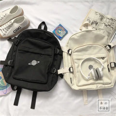 Embroidery Leisure Couples Harajuku Large Capacity Backpack