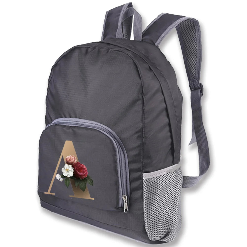 Foldable Daypack Ultralight Hiking Backpack Letter Print Schoolbag