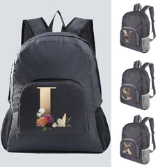 Foldable Daypack Ultralight Hiking Backpack Letter Print Schoolbag