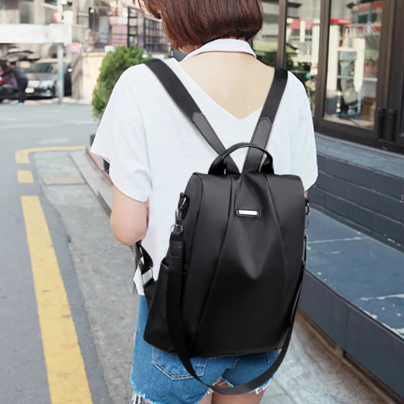 Nylon Waterproof Safety Backpack Women