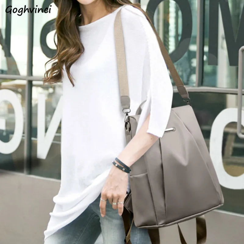 Nylon Waterproof Safety Backpack Women
