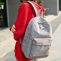 Nylon Backpack Women Softback Solid Bag Soft Handle School Bag for Girls