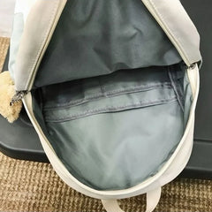 Women Panelled Sweet Large Capacity School Backpack Girls