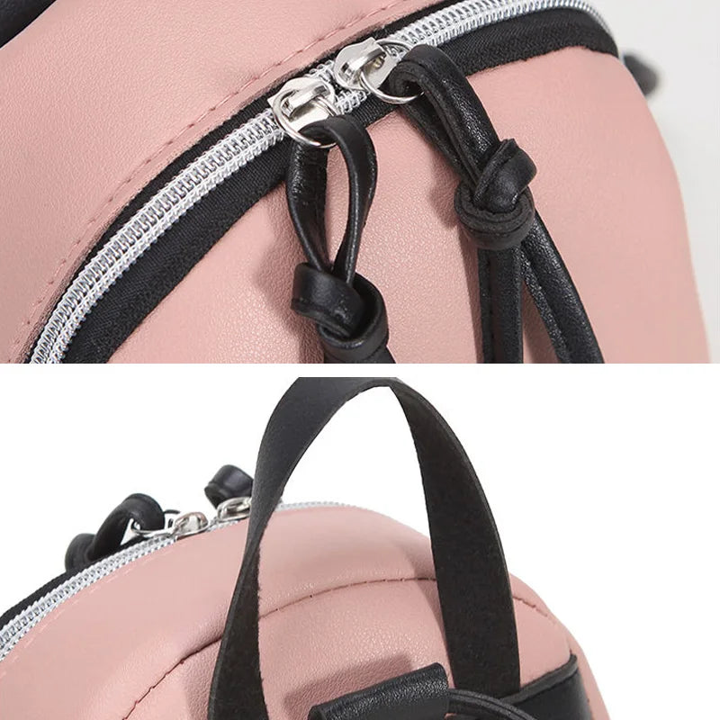 Women Patchwork Tassel Backpack Girls Sweet Travel Bag