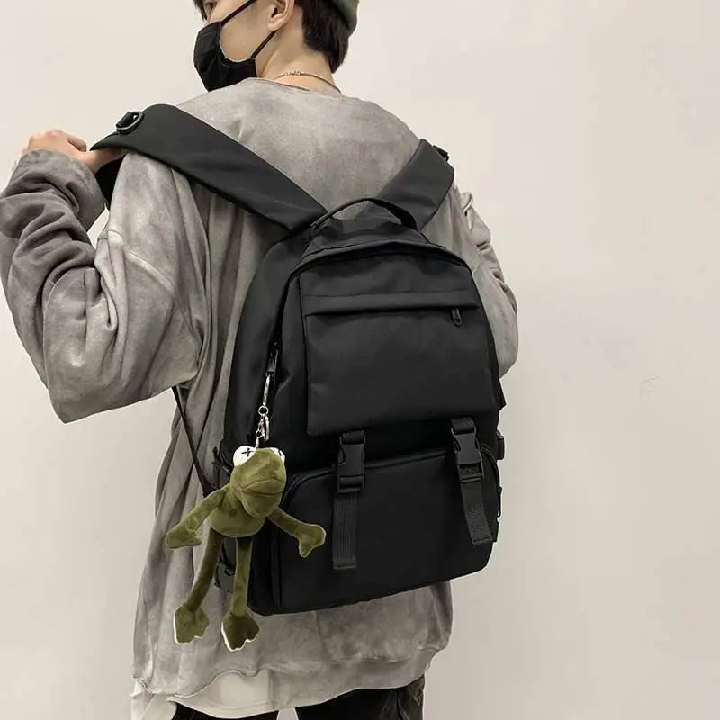 Backpacks Women Solid Travel Unisex Multi-storage Womens All-match Collage Bags