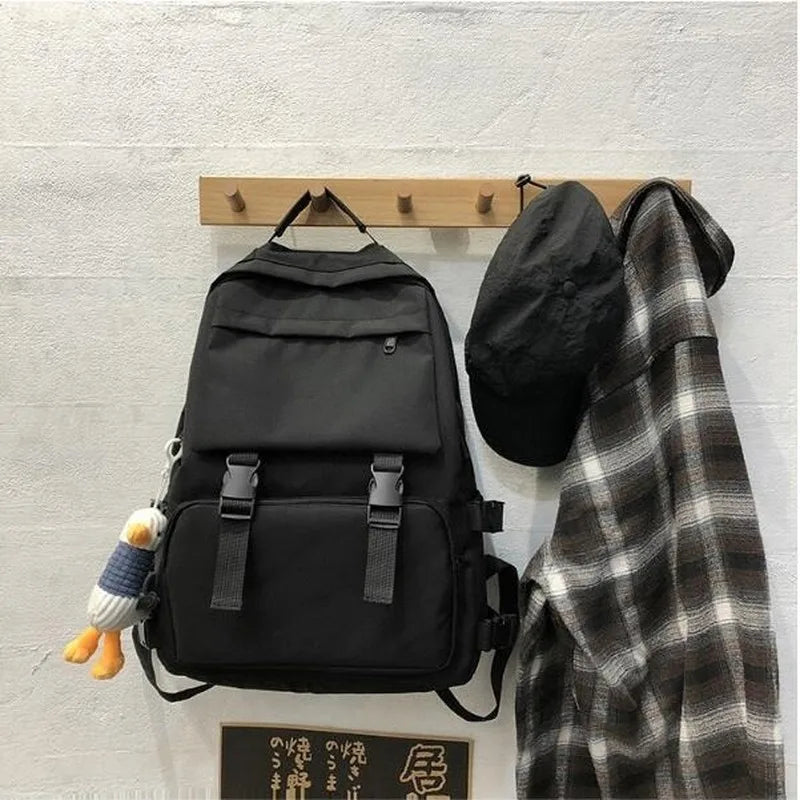 Backpacks Women Solid Travel Unisex Multi-storage Womens All-match Collage Bags