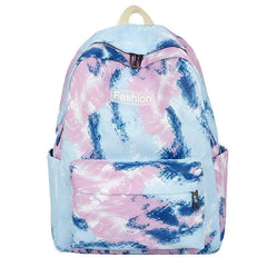 Tie Dye Womens Backpack Large Capacity Multi-function Travel School Bags