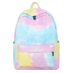 Tie Dye Womens Backpack Large Capacity Multi-function Travel School Bags