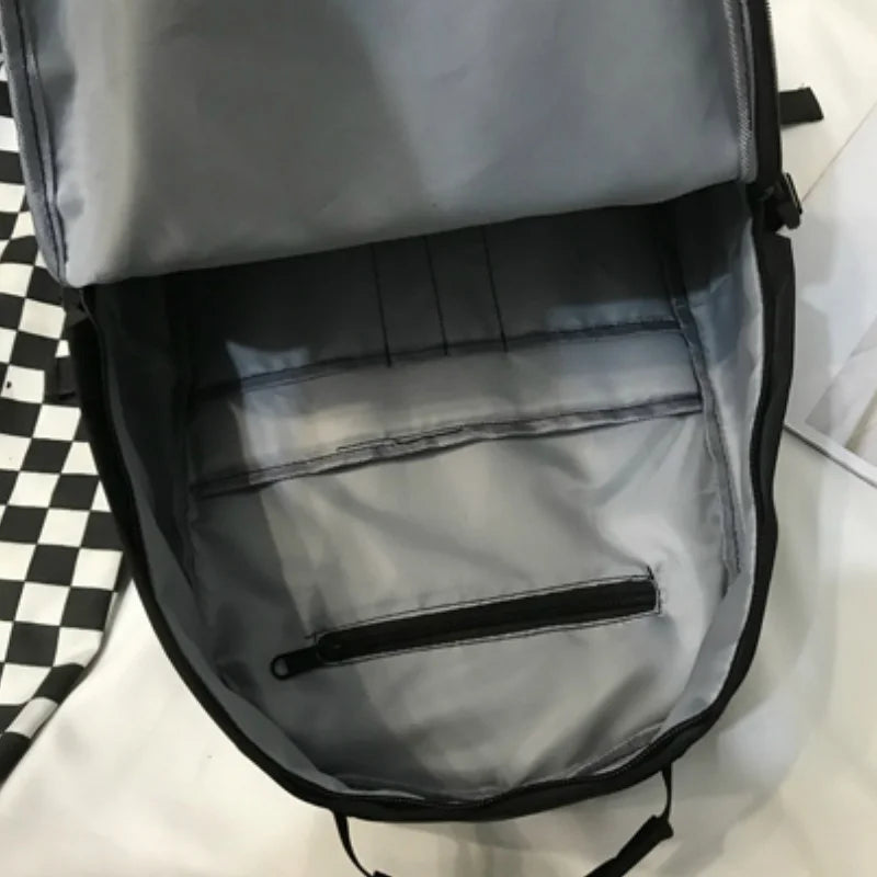Canvas Solid Large Capacity Backpack Women Unisex