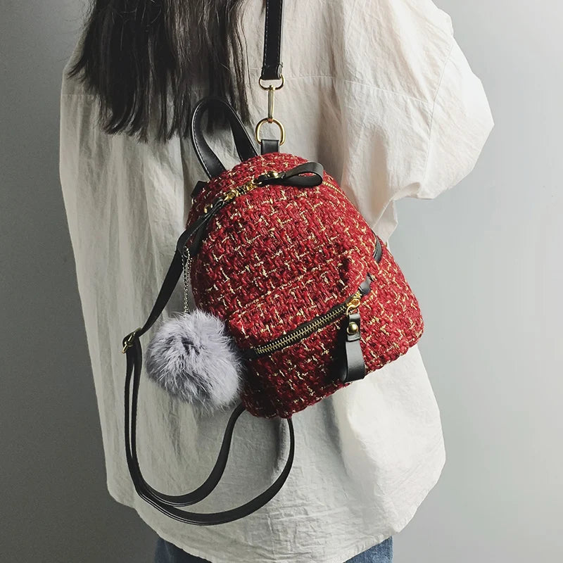 Teen Girl Backpack Lady Shoulder Bag Nylon School Bag