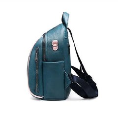 Waterproof Leather Backpack for Women Men School Camping Bag