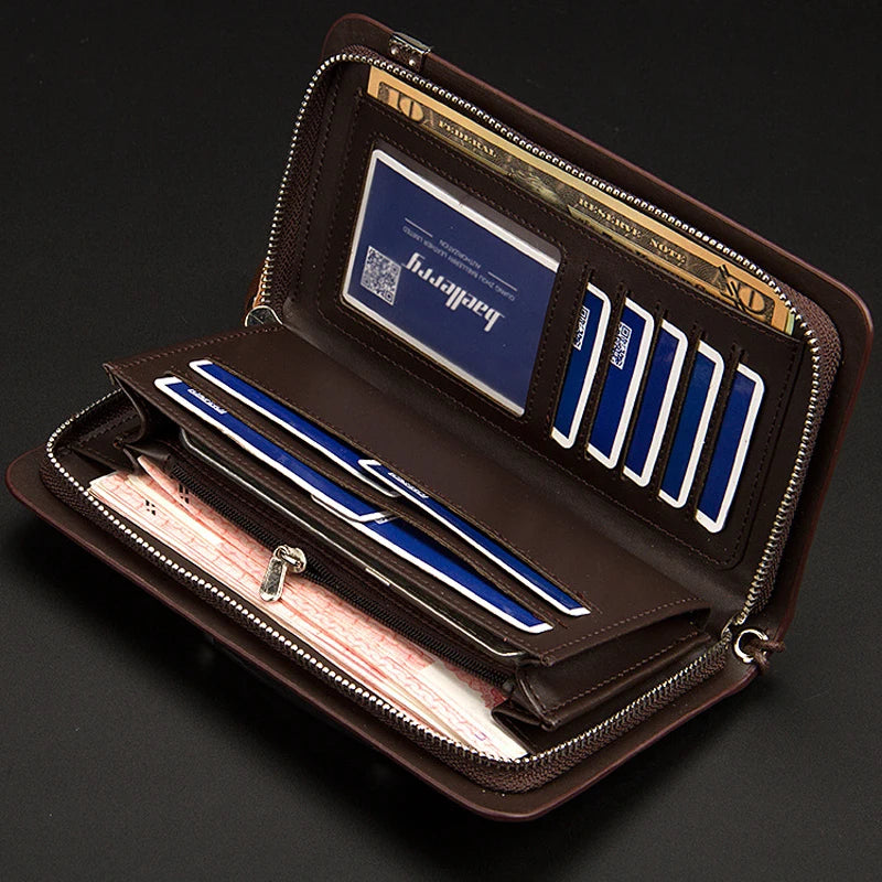 Baeller Multi-functional Long Clutch Wallets Men's Purse Male Wallets