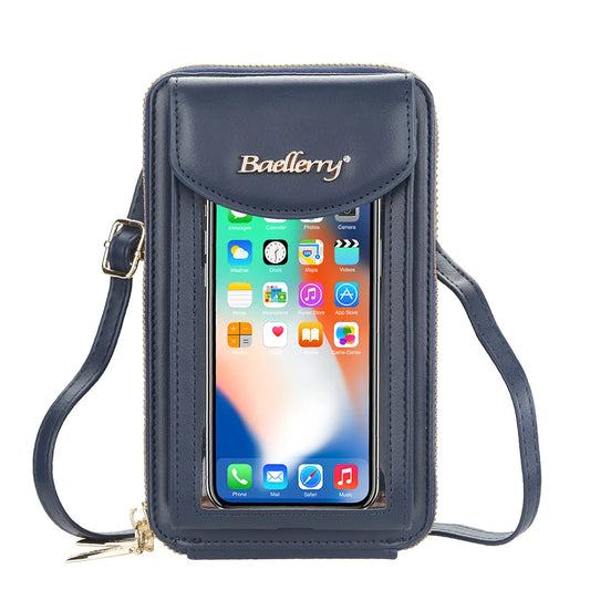 Baellery Women Large Capacity Phone Bags Vintage Leather